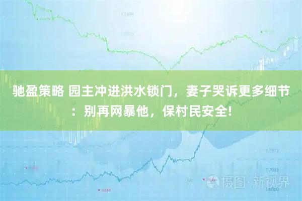 驰盈策略 园主冲进洪水锁门，妻子哭诉更多细节：别再网暴他，保村民安全!